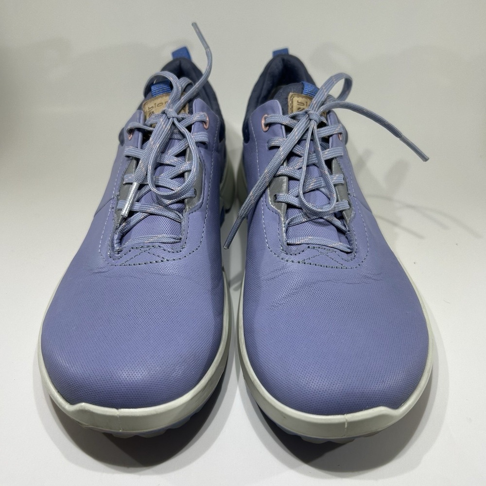 ECCO Golf Biom Hybrid Womens 8-8.5 Purple Blue Leather Cleated Shoes 39 - Picture 7 of 8